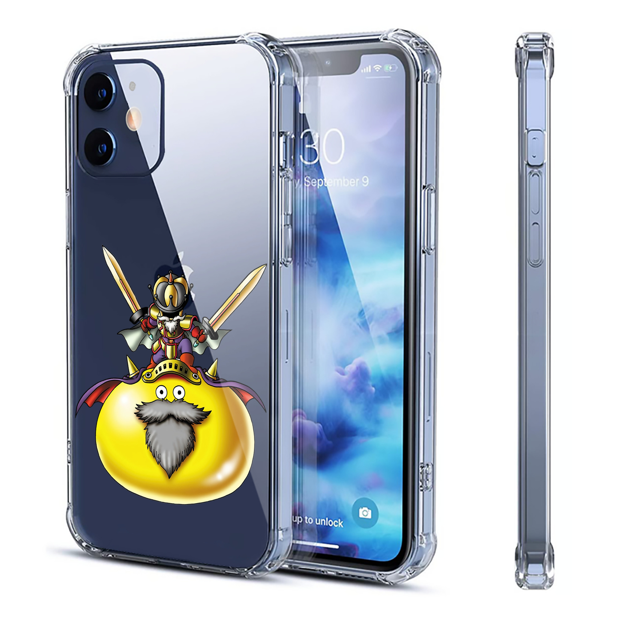 （画像用） ドラゴンクエスト Doragon Kuesuto Dragon Quest 【iPhone 12シリーズ対応】透明スマホケース（クリアソフトケース）